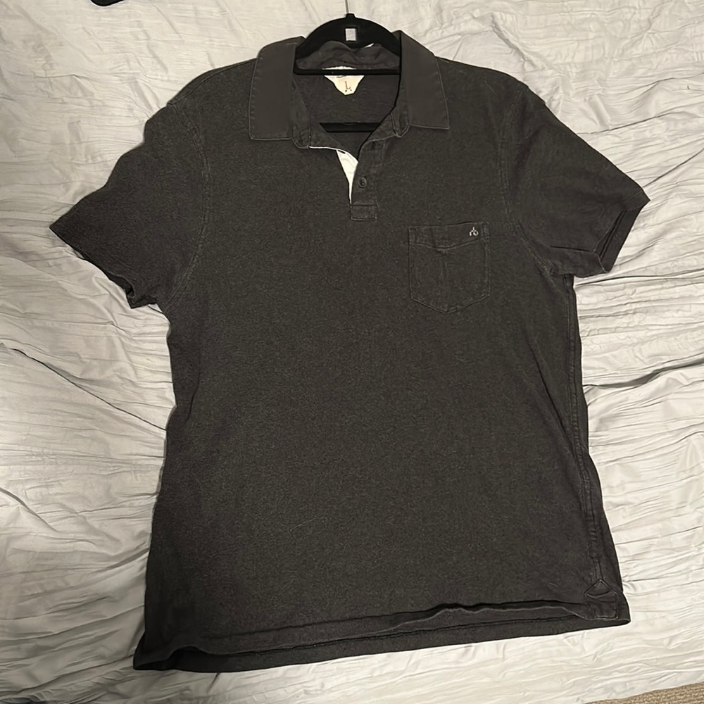 Rag and Bone Contrast Collar Polo
